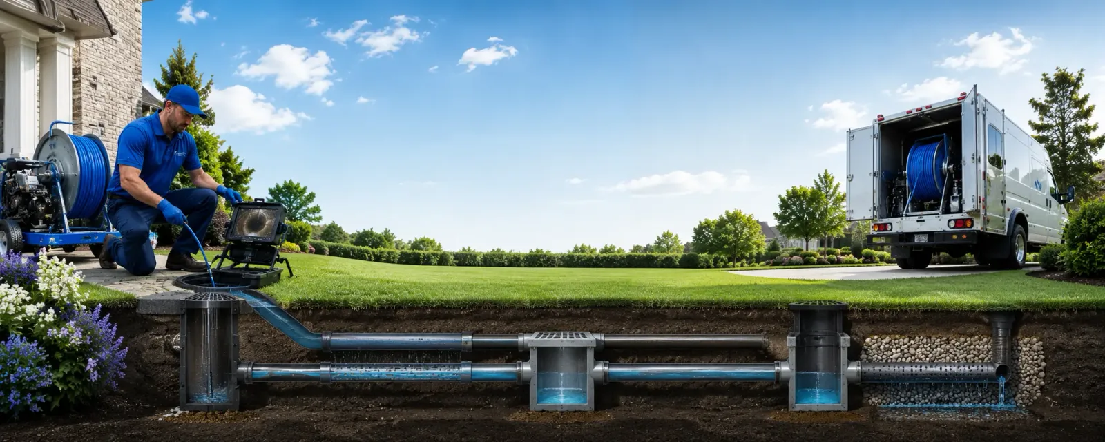 Outdoor drain cleaning information for Garner, KY